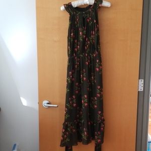 J. Crew Point Sur high-neck ruffle floral dress